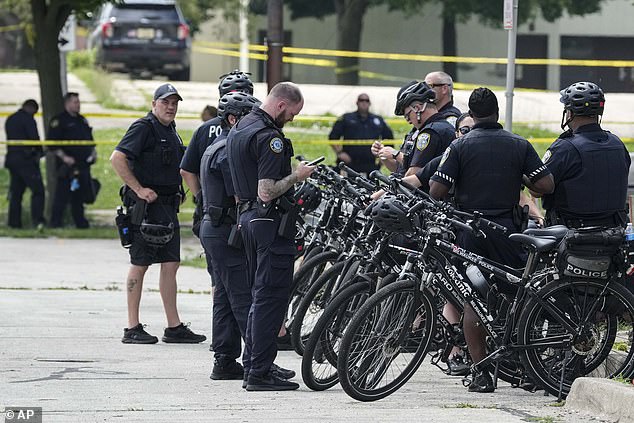 The Columbus, Ohio, police officer who fatally shot the man was in the city to help provide extra security for the event following the attempted assassination of Donald Trump on Saturday.