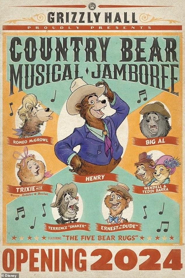 A poster advertising the revamped attraction shows the bear has been renamed Romeo McGrowl