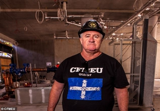 The Cbus board also includes prominent CFMEU members, including former national construction minister Dave Noonan (pictured) and the union's former Australian Capital Territory boss Jason O'Mara, who has previously been accused of threatening to take businesses out of the city.