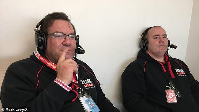 Morrow (pictured left with 2GB colleague and former NRL star Mark Riddell), nicknamed 'Thirsty', is remembered as one of Australia's finest sports reporters