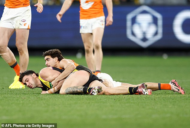 The Kangaroos great was also furious when GWS star Toby Bedford was not given a suspension for this tackle on Tim Taranto