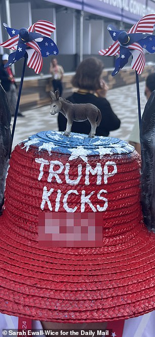 Sharon Anderson's 'Trump Kicks A**' Hat