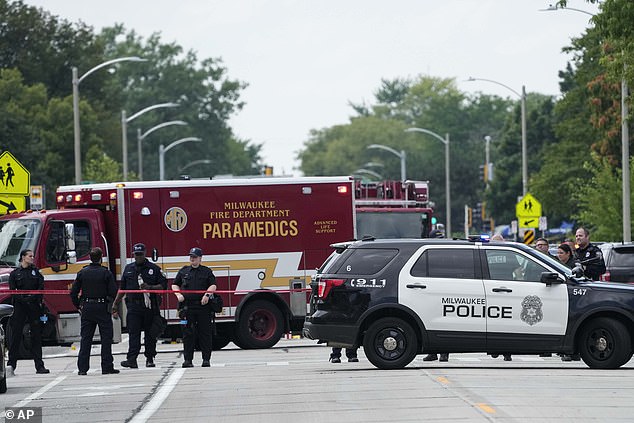 The shooting occurred outside the perimeter guarded by the Secret Service, near a social services building in the early afternoon