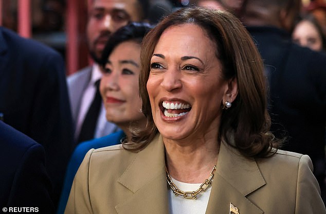 US Vice President Kamala Harris during a visit to the Reading Terminal Market in Philadelphia