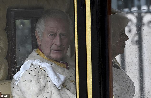 The royal complained that 'we can never be on time' as he waited in the Diamond Jubilee State Coach ahead of his coronation, lip readers claimed in May 2023