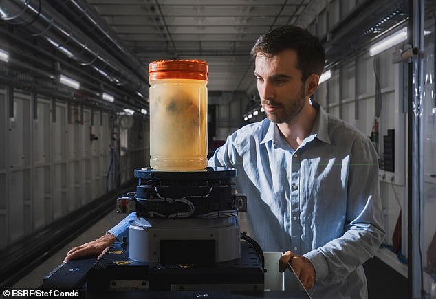 Joseph Brunet, UCL Senior Research Fellow and lead author, prepares to scan a human heart at the European Synchrotron Radiation Facility (ESRF)