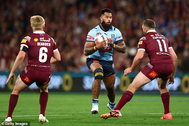 NSW mainstay Payne Haas (pictured) was strong for the Blues from the opening whistle