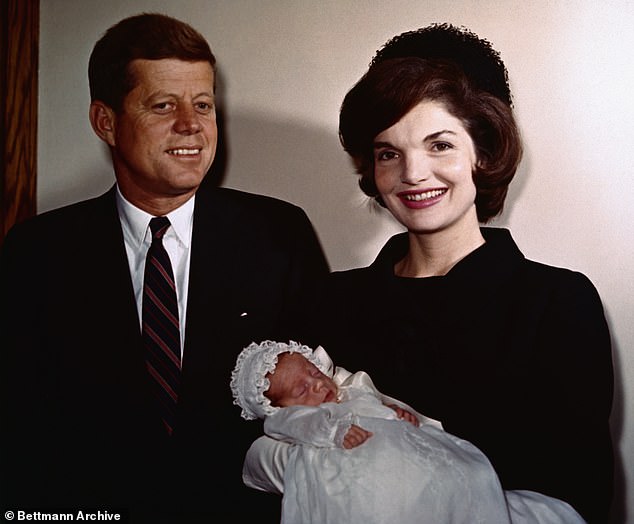 '[The palmist] said, "You are blessed with good health but you should always be careful,"' Narendra recalled. 'He said: "There is a risk."JFK Jr. is seen as a baby with his parents