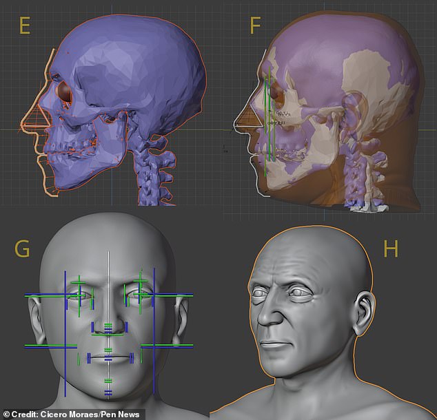 Another technique used was anatomical distortion, where the face and skull of a living donor were digitally altered until they matched the dimensions of Ivan the Terrible.