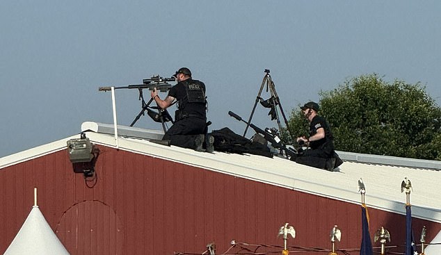 Secret Service shot at photo during Saturday's rally on a sloping roof near where Trump gave his speech