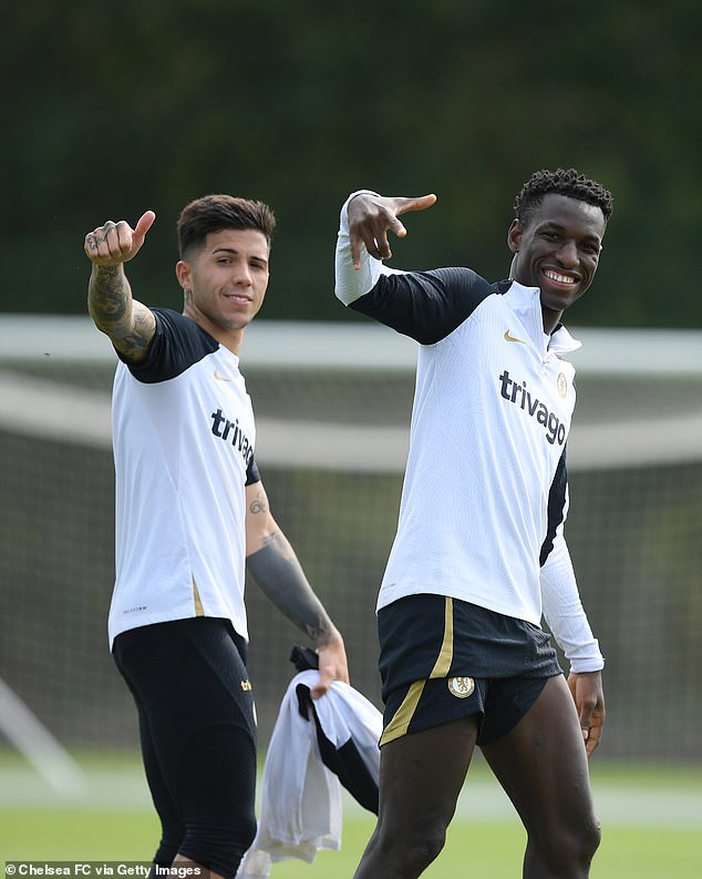 The midfielder received the support of Chelsea striker Nicolas Jackson (right), who made a public statement of support on Wednesday