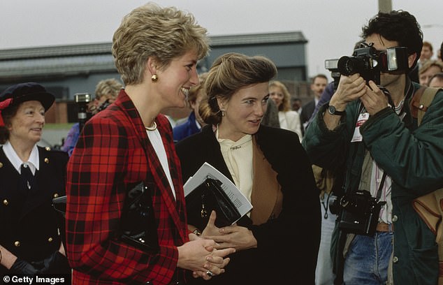 Antonia and the late Princess Diana are seen in a photo at a Guinness Trust Project in Manchester in 1991