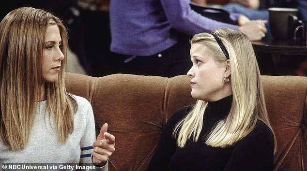 The friends and co-stars first met in 2000, when Witherspoon guest-starred on two episodes of Friends playing Rachel's little sister, Jill. 