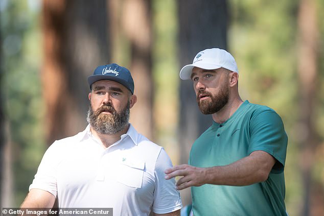 This past weekend, Travis was spotted at a golf tournament with his brother Jason Kelce