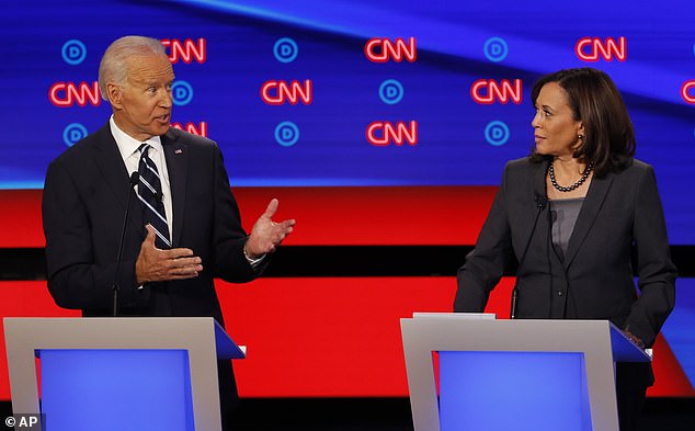 Kamala Harris, a rival for the 2020 Democratic presidential nomination, attacked Joe Biden during the debates