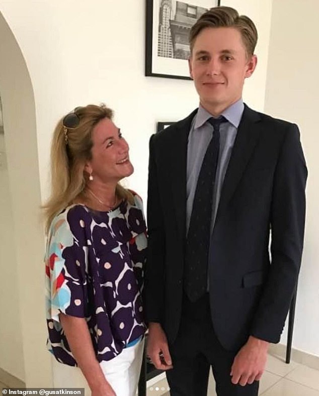 Atkinson's mother Caroline (left) died in a car crash in 2020, but the fast bowler has since managed to represent his country