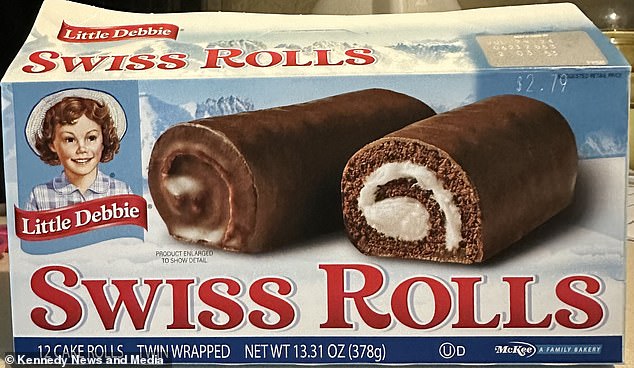 Part of a sweet roll had gone into Mrs. Owens' lungs instead of her stomach, causing her to have difficulty breathing.