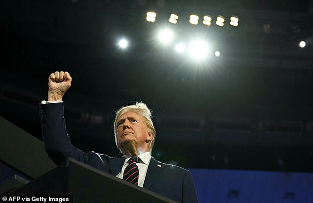 Trump's raised fist, an iconic gesture after Saturday's assassination attempt, has become a repeat move for the candidate