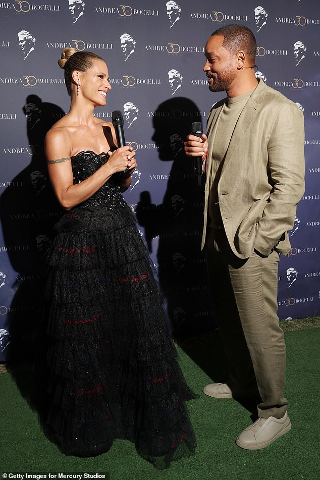 Will made a brief appearance on the red carpet, when he was spotted chatting with Michelle Hunziker