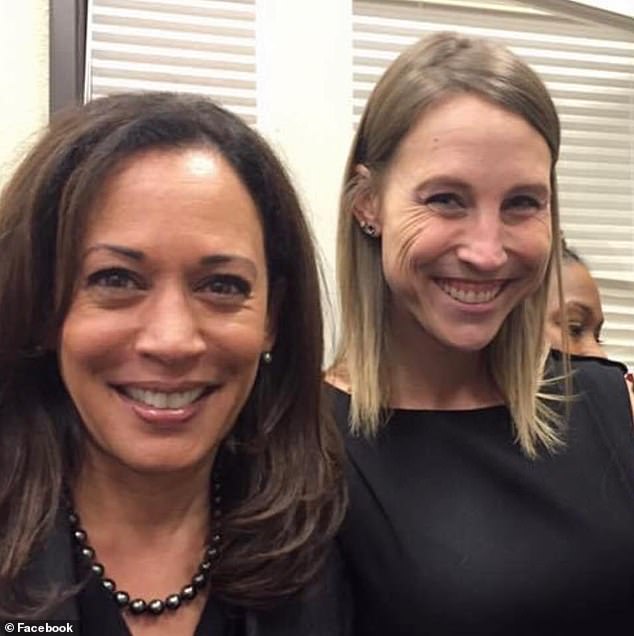 Taylor was mourned in tributes from across the political spectrum in California. She is pictured here with Vice President Kamala Harris