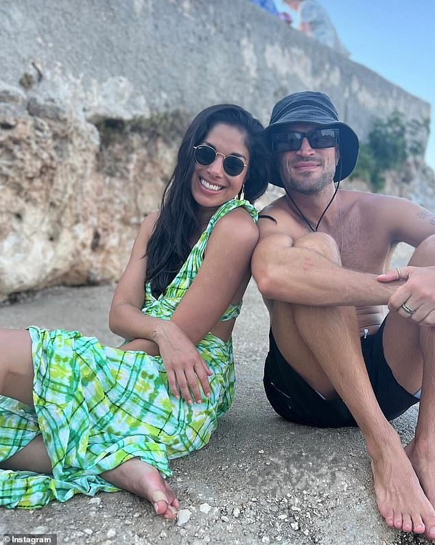 The Home and Away star, 39, shared a gallery of stunning photos on Instagram on Thursday, showing her having the time of her life during her sun-soaked holiday. One stunning snap captured a beaming Sarah cuddling up to a hunky European DJ