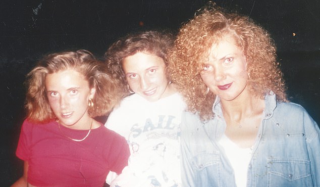 Samantha (right) with an 80s-style corkscrew perm, although in this case a French hairdresser may not be to blame