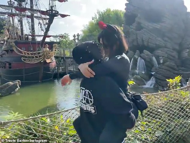 No matter where or who they're with, Kourtney and Travis didn't let a place as wholesome as Disneyland stop them from showering each other with unfiltered affection.