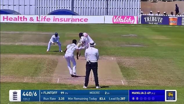 The in-form England teenager fired a well-placed forward shot from the offside position on 99