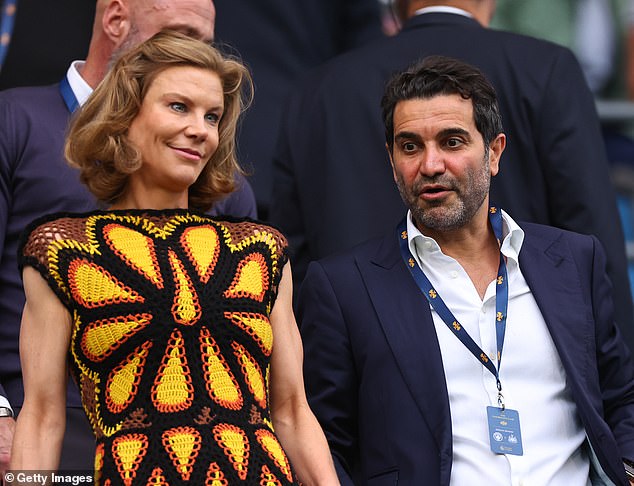 Staveley (left) and her husband Mehrdad Ghoudoussi (right) recently left Newcastle