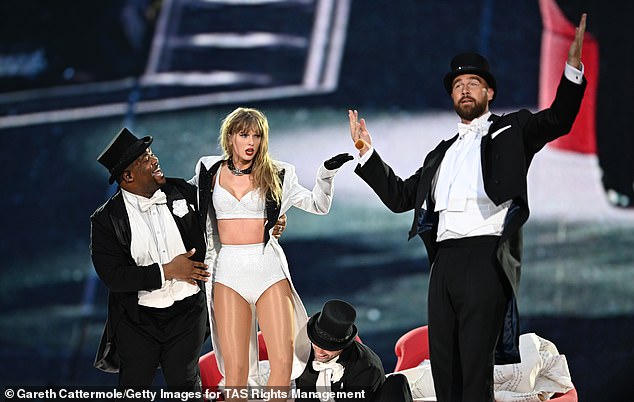 According to police, the man made threats against both Swift, 34, and her boyfriend, Travis Kelce, who attended her first concert at the Veltins Arena in Gelsenkirchen