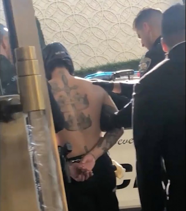 Garcia was led away in handcuffs from the Waldorf Astoria in Los Angeles last weekend