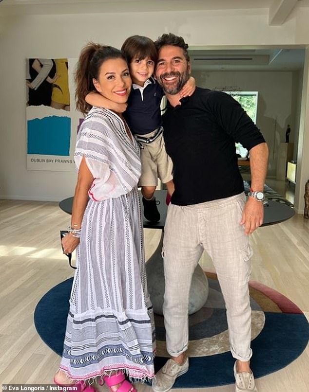 The actress, 49, and her husband Jose, 56, married in 2016 and are the proud parents of son Santiago, six