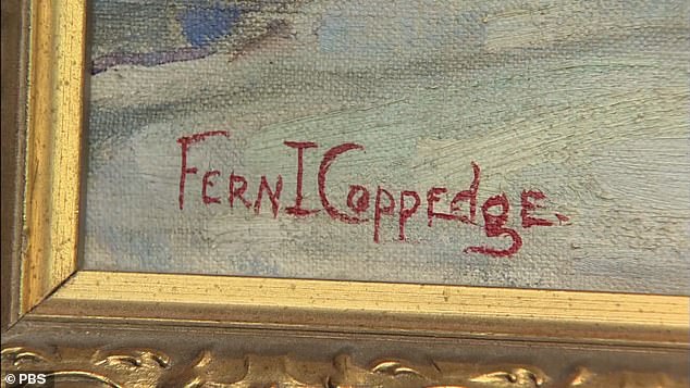 The guest quickly told the appraiser that Coppedage had given the piece to her grandfather 