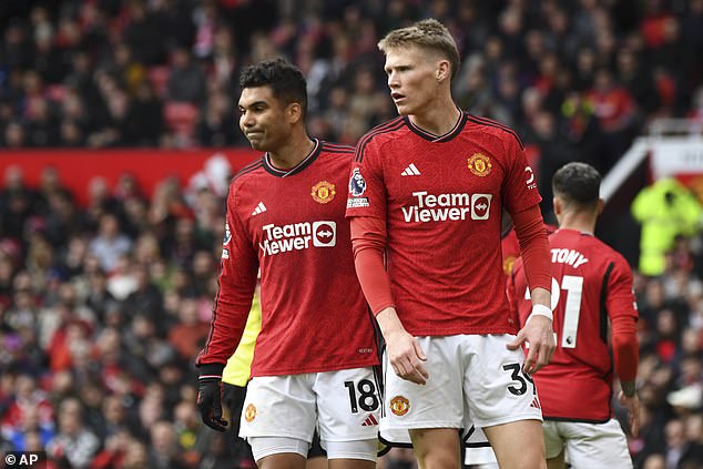 Scott McTominay (right) and Casemiro (left) could leave the club to make way for Ugarte