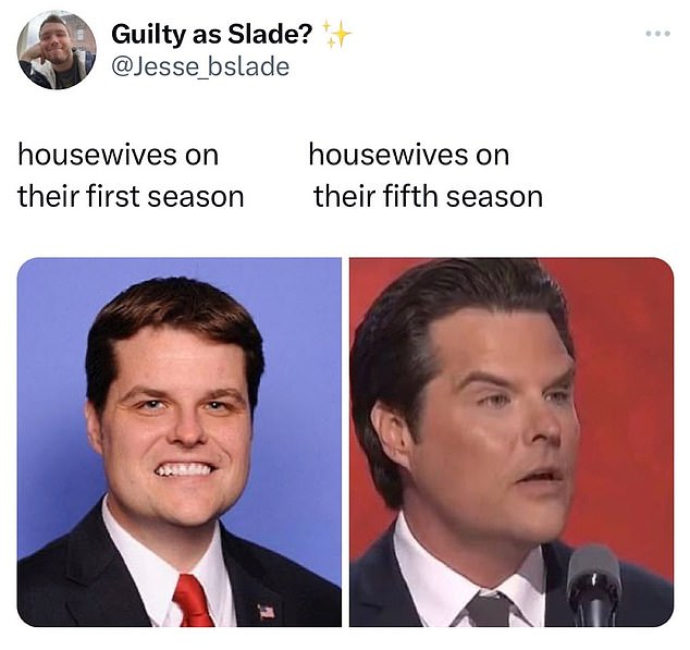 1721346063 96 Matt Gaetz is mercilessly trolled after debuting dramatic transformation at