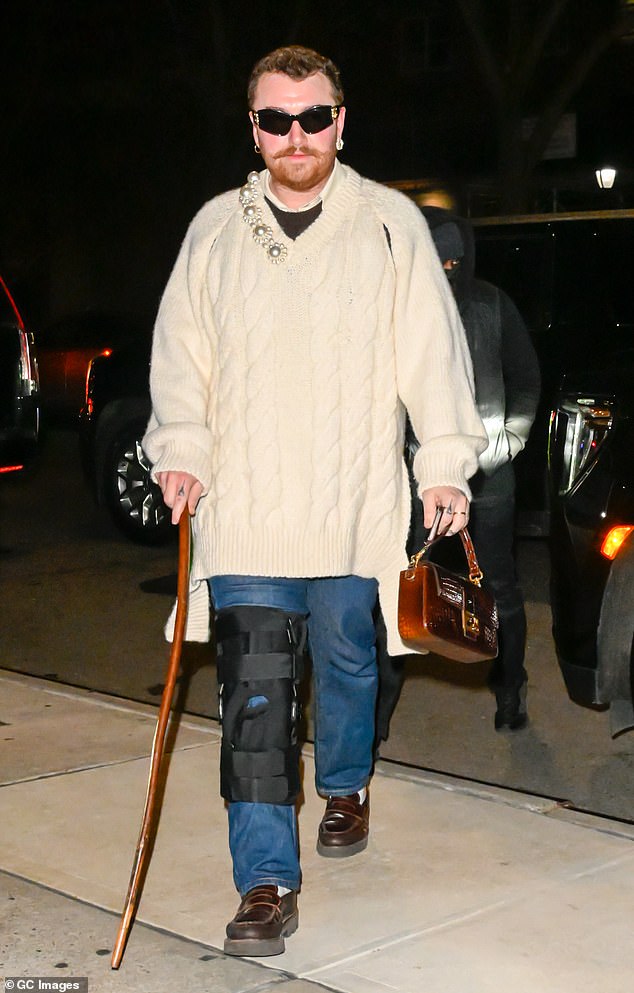 They haven't spoken about the incident yet, but in January, Sam was spotted walking around NYC with a cane and a boot on his foot