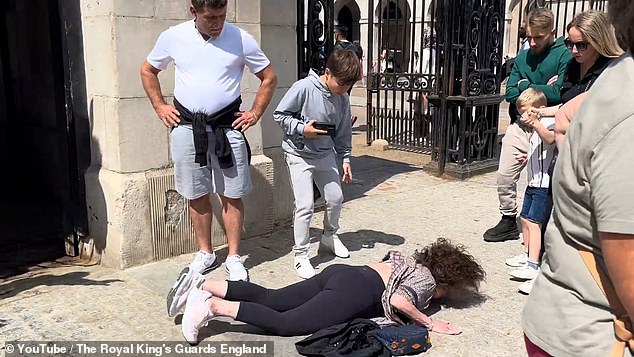 The woman was thrown to the pavement, landing face down as her handbag flew out from under her. Concerned bystanders rushed to her aid and helped her back to her feet.