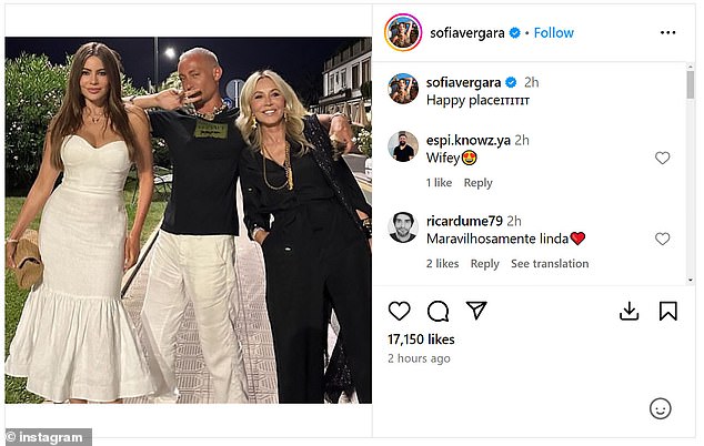 After dinner, the foursome went for a walk along a busy street in Forte dei Marmi, although it was Balaguer who had to take this photo and serve as photographer