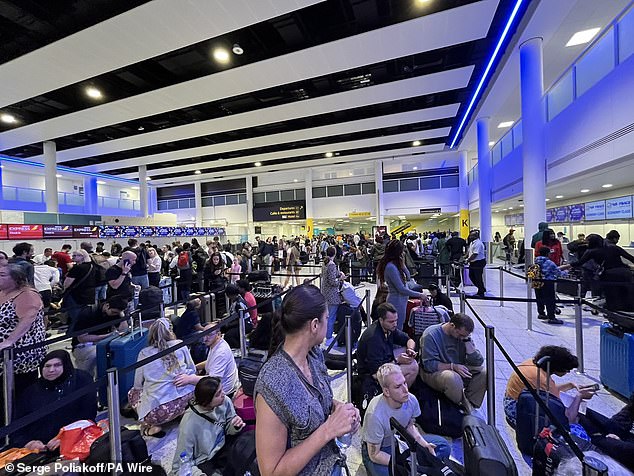 The technical glitch caused departure boards at airports, including Gatwick, to fail