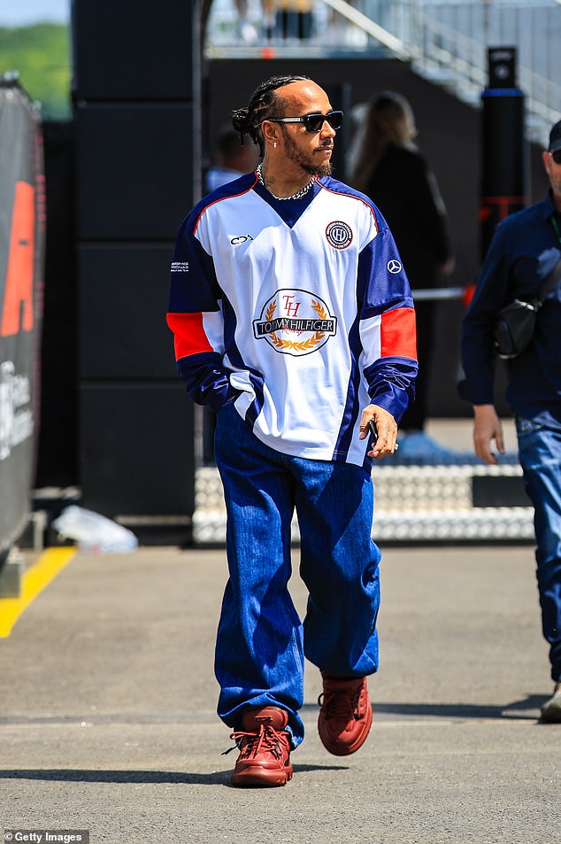 Meanwhile, F1 driver Lewis Hamilton looked stylish in a sporty Tommy Hilfiger uniform