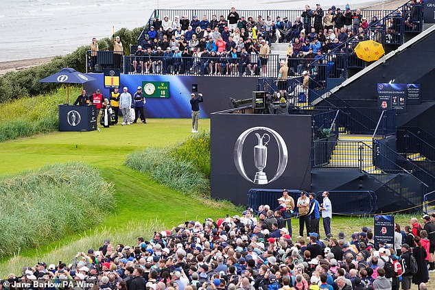 Despite his declining play, Tiger Woods still drew an impressive crowd at Royal Troon