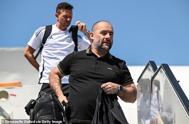 Howe said he should be 'free to operate in the way he wants' under a new hierarchy that also includes sporting director Paul Mitchell (pictured: Mitchell after arriving in Germany)