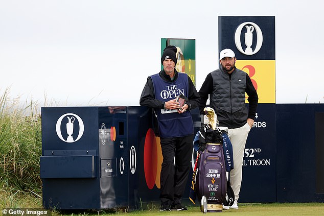 With his ailing caddie, Scheffler shot a 1-under-par 70 with three birdies and two bogeys on Friday