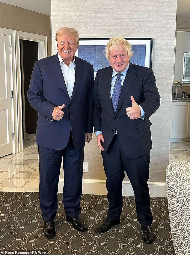 Boris with Donald Trump at the Republican National Convention in Milwaukee this week