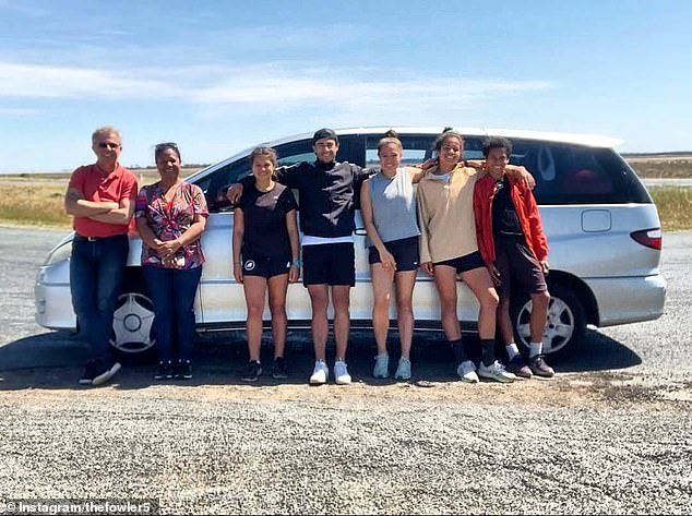 Mary Fowler (pictured second right, with her family) has four siblings - and spent many nights in the family car or in tents as a child