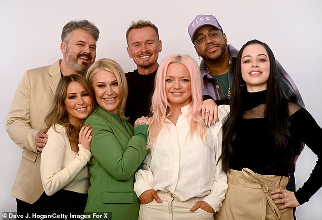 Following Paul's tragic death, Hannah pulled out of the S Club 7 reunion in May, revealing it was 'not the right time' to tour with the band (both pictured with Rachel Stevens, Jo O'Meara, Jon Lee, Bradley McIntosh and Tina Barrett in February 2023)