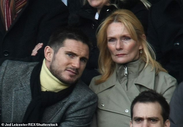 Christine also shared how Frank still longs for his mother Patricia, who passed away in 2008 at the age of 58, and after whom they named their daughter (Frank pictured with his mother in 2008)