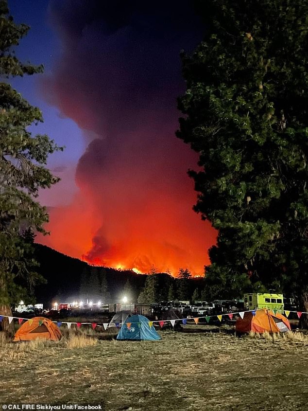 The Shelly Fire on the Pacific Crest Trail has closed a section of the Pacific Crest Trail, which runs from Etna Summit to the junction with the Shackleford Trail