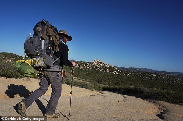 Backpacker Stan Nassano heads out on the Pacific Crest Trail at the Southern Terminus (file)