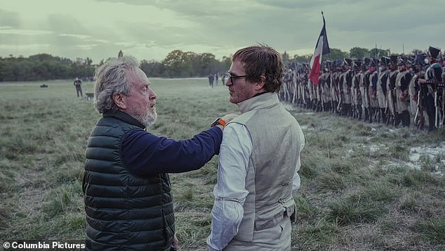 Filmmaker Ridley Scott, pictured left on the set of Napoleon, will film the first Enhanced Games